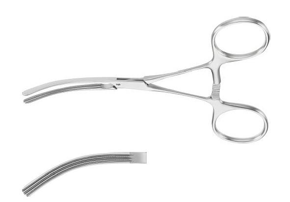 БЕБІ КОХЕР АТРАВМАТ. ІНТЕСТ. ЗАТИСКАЧ ВИГНУТ. 135MM